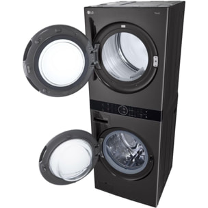 Lave linge séchant hublot LG F761TOWERB Washtower