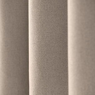 Rideau 100% occultant thermique phonique chiné - Taupe