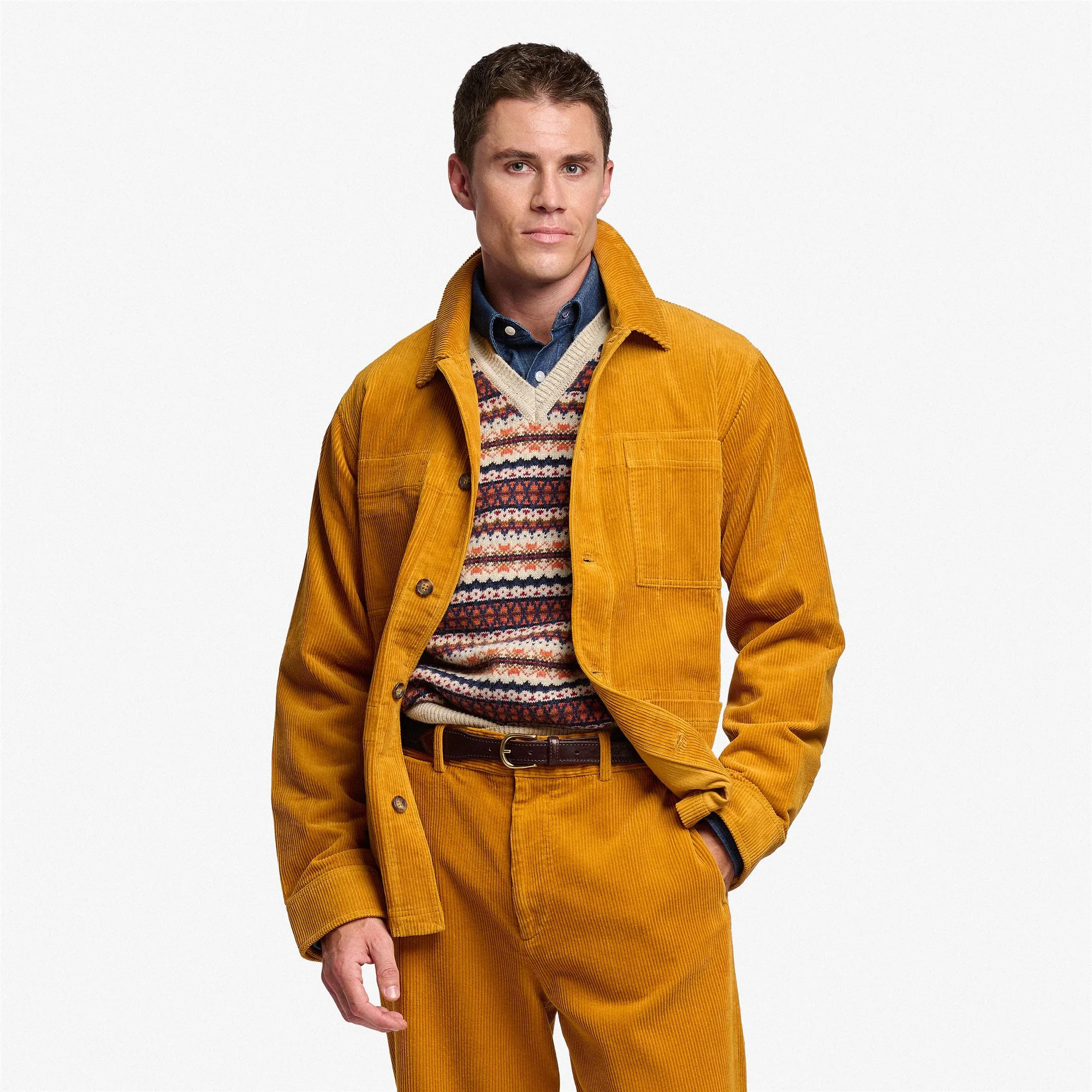 Sebago - Giacche Uomo Donna Giallo - Dorr Corduroy