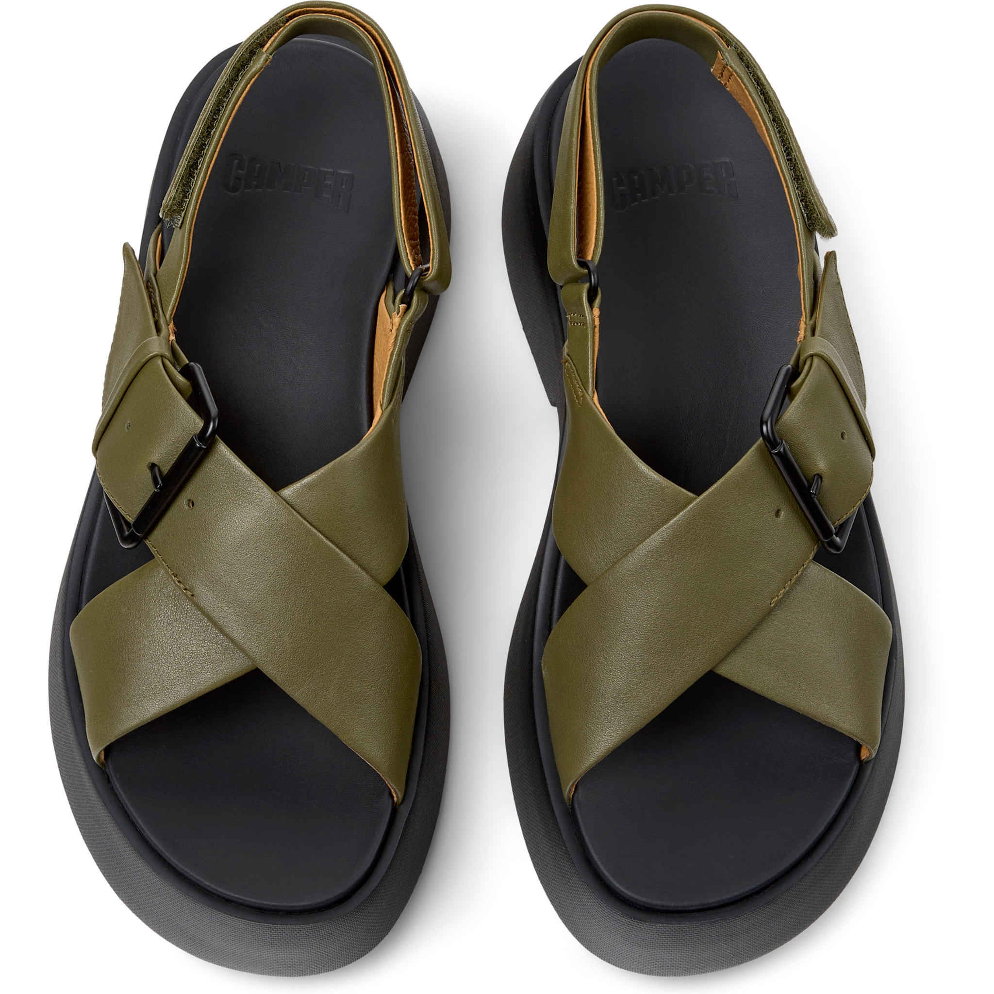 Sandalias - CAMPER Tasha - Verde - Cuero liso