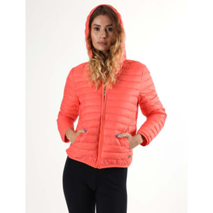 Chaqueta básica de primavera para mujer Leone con capucha y cremallera.