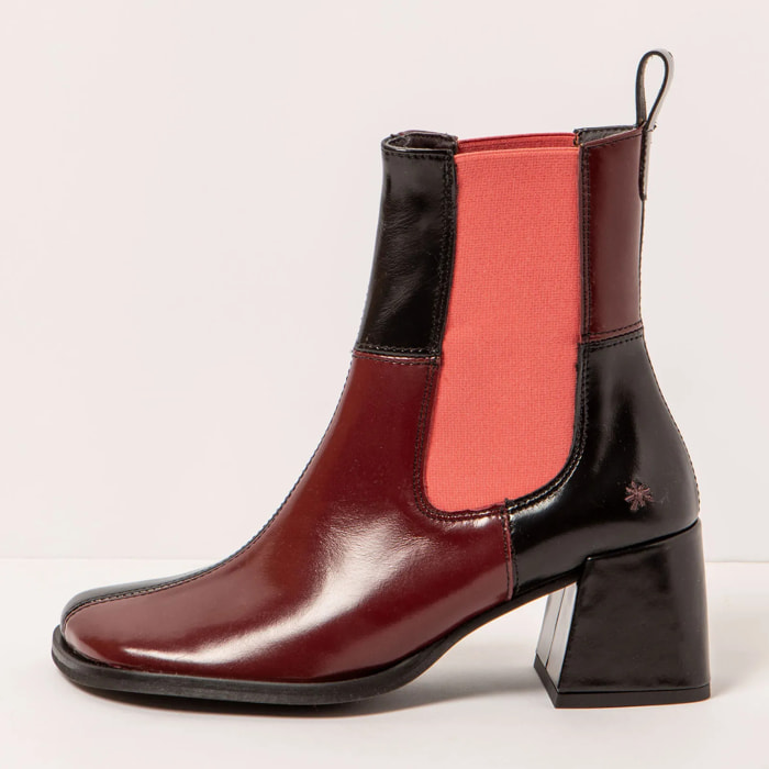 Botines 1707 NAPPA SHINNY BURDEOS-BLACK/ VERONA color Burdeos-black