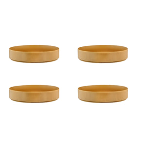 Assiette creuse SCANDI Ø21,5cm - 4 pièces - Ocre