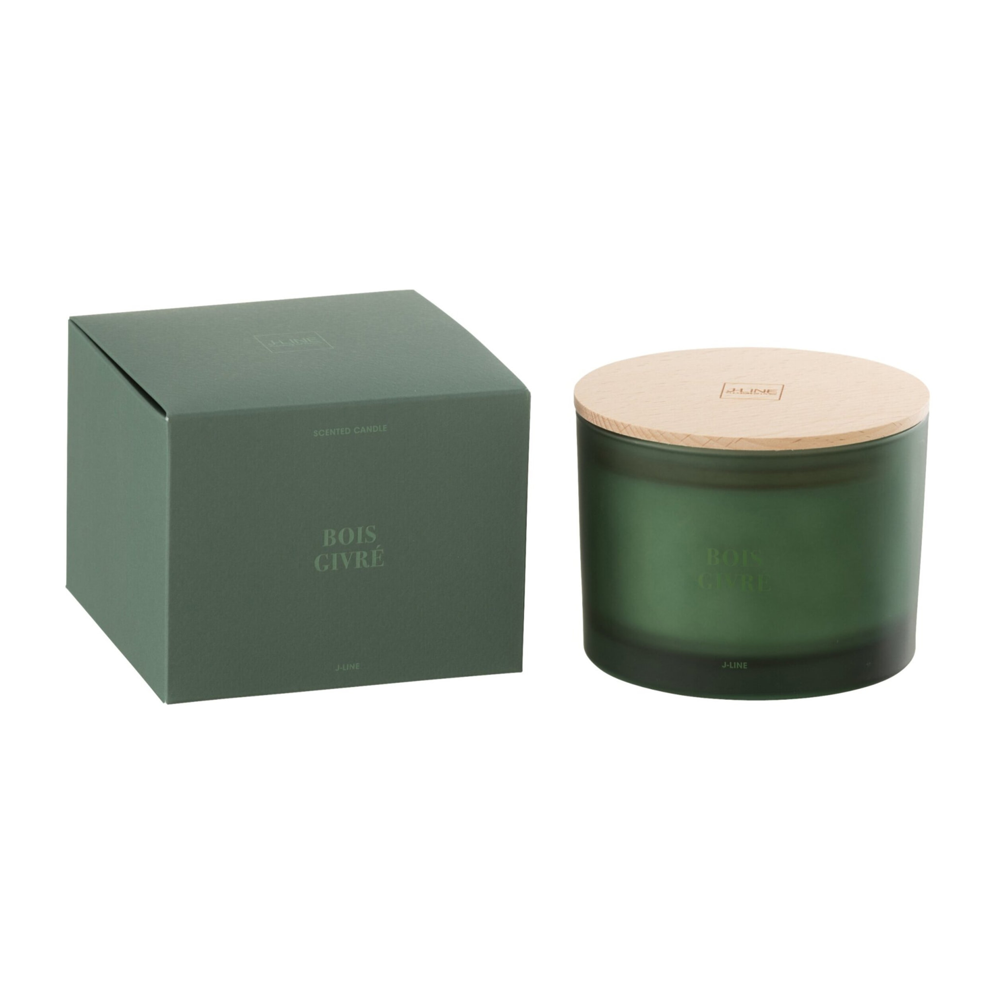 J-Line bougie parfumée Accords Essentiels - Bois Givré - vert - 28H