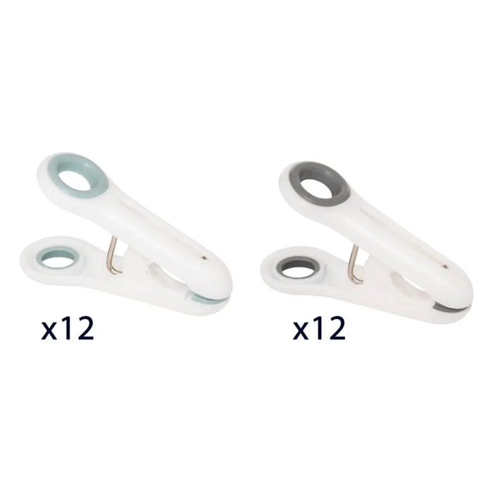24 pinces à linge blanc