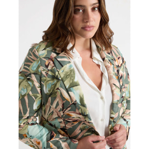 Fiorella Rubino - Blazer stampato - Verde militare