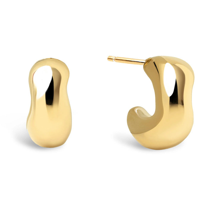 Pendientes Bold Moon Acero Baño Oro