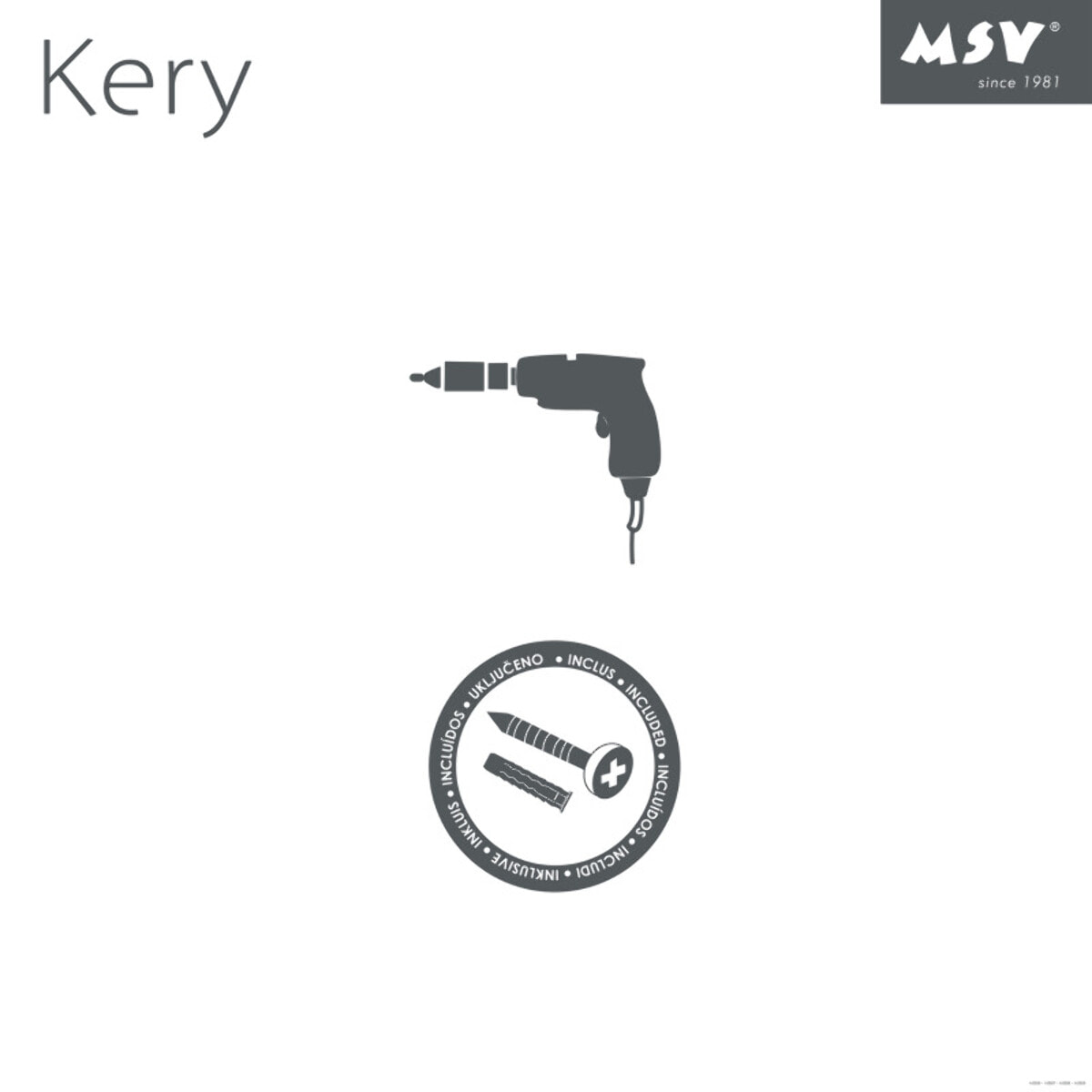 Etagère 2 niveaux KERY Acier Noir mat MSV