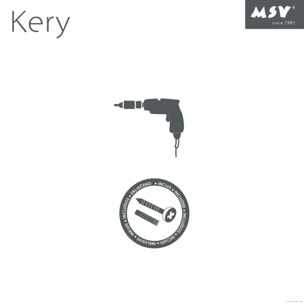 Etagère 2 niveaux KERY Acier Noir mat MSV