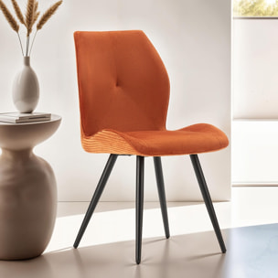 Lot de 2 chaises en velours côtelé - LYKKE