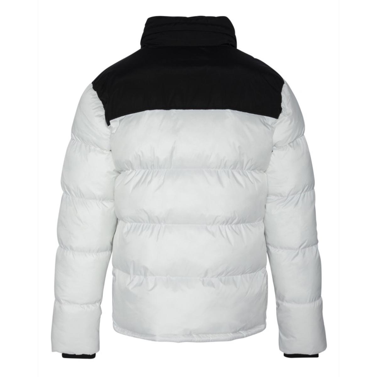 UTAH PADDED JACKET WITH YOKES & SCHOTT NYC CHEST EMBROIDERY BODY = 100% NYLON / YOKES = 60% COTTON 40% NYLON Bianco