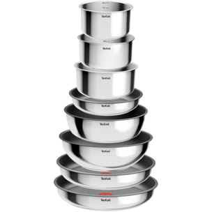 Batterie de cuisine TEFAL Cook Eat 17pcs Ingenio Inox