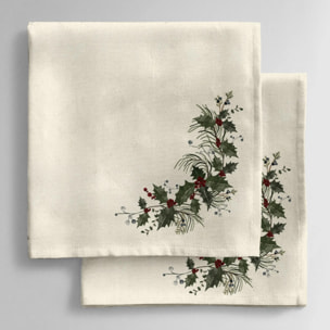 Lot de 2 serviettes Mistletoe 1225