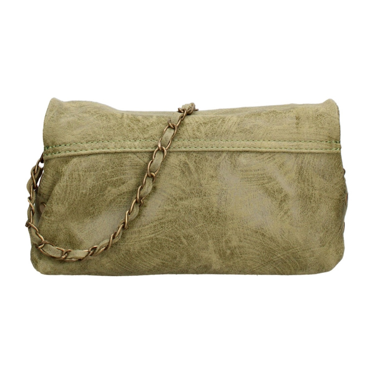 Borsa a tracolla da donna Made in Italy - Modello Floralia Lux - Pelle scamosciata - 25.0 x 15.0 x 11.0 cm