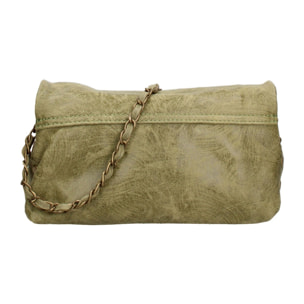 Borsa a tracolla da donna Made in Italy - Modello Floralia Lux - Pelle scamosciata - 25.0 x 15.0 x 11.0 cm