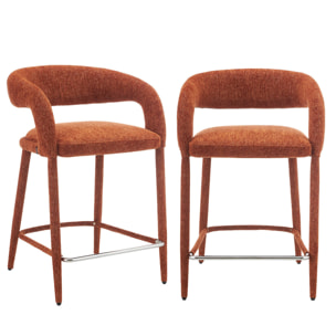 Tabouret de bar contemporain tissu (lot de 2) ALESSIA