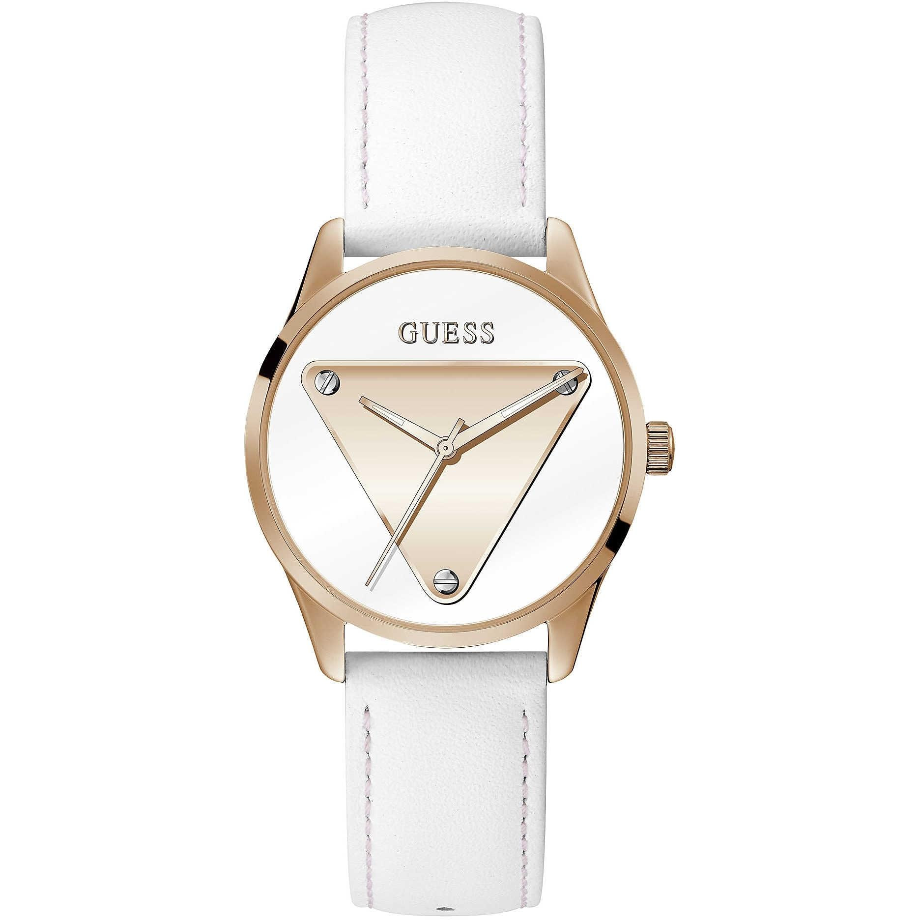 Orologio Guess EMBLEM Vera Pelle Bianco