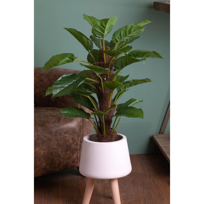 Pothos In Vaso Con 30 Foglie. Altezza 85 Cm - Pezzi 1 - 45X75X45cm - Colore: Arancio - Bianchi Dino - Piante Artificiali