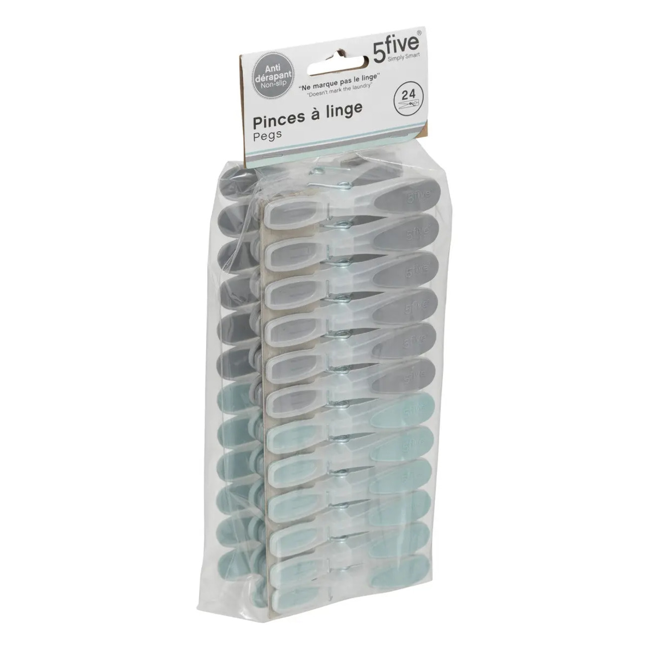 Lot de 24 pinces à linge en plastique "Rubber"