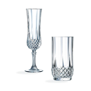 Set di 16 bicchieri (calici e bicchieri da acqua) Longchamp - Cristal d'Arques