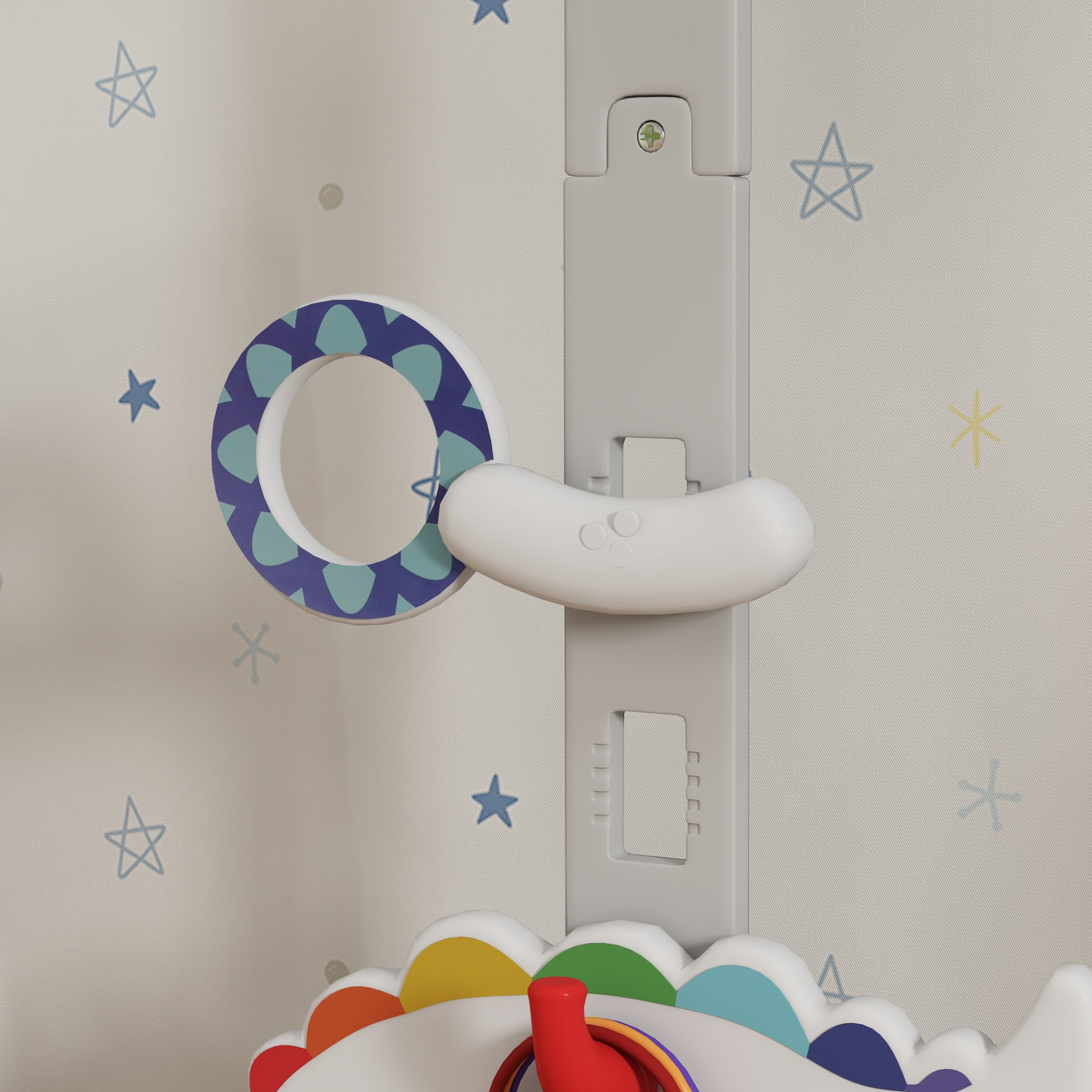 Canasta de Baloncesto Infantil 5 en 1 Canasta de Baloncesto para Niños Altura Ajustable con Temática de Pez Dorado Fútbol Golf Anilla Juego de Lanzamiento de Pelota para Interior Multicolor