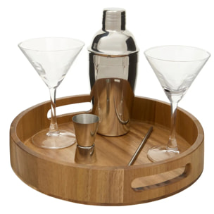 Coffret cocktail bois Jules 500ml marron