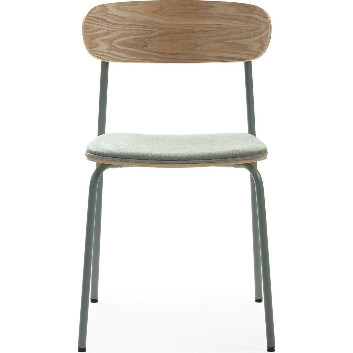Lot de 2 chaises en tissu et effet bois - SVALA