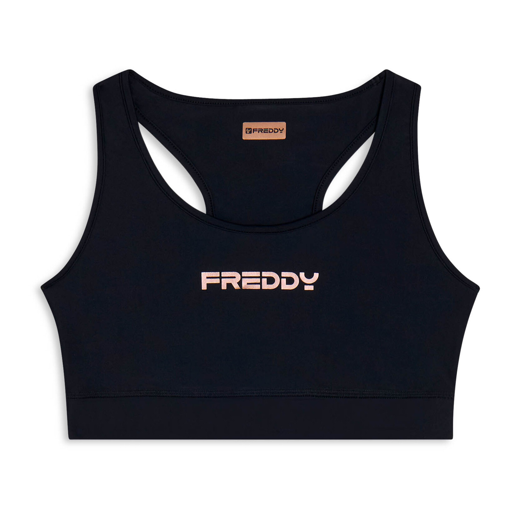 Top sportivo con retro vogatore elasticizzato