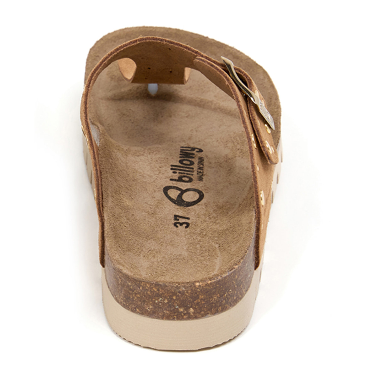 Sandalia Plataforma Cuero Mujer BILLOWY MARRON