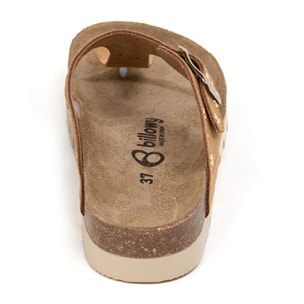 Sandalia Plataforma Cuero Mujer BILLOWY MARRON