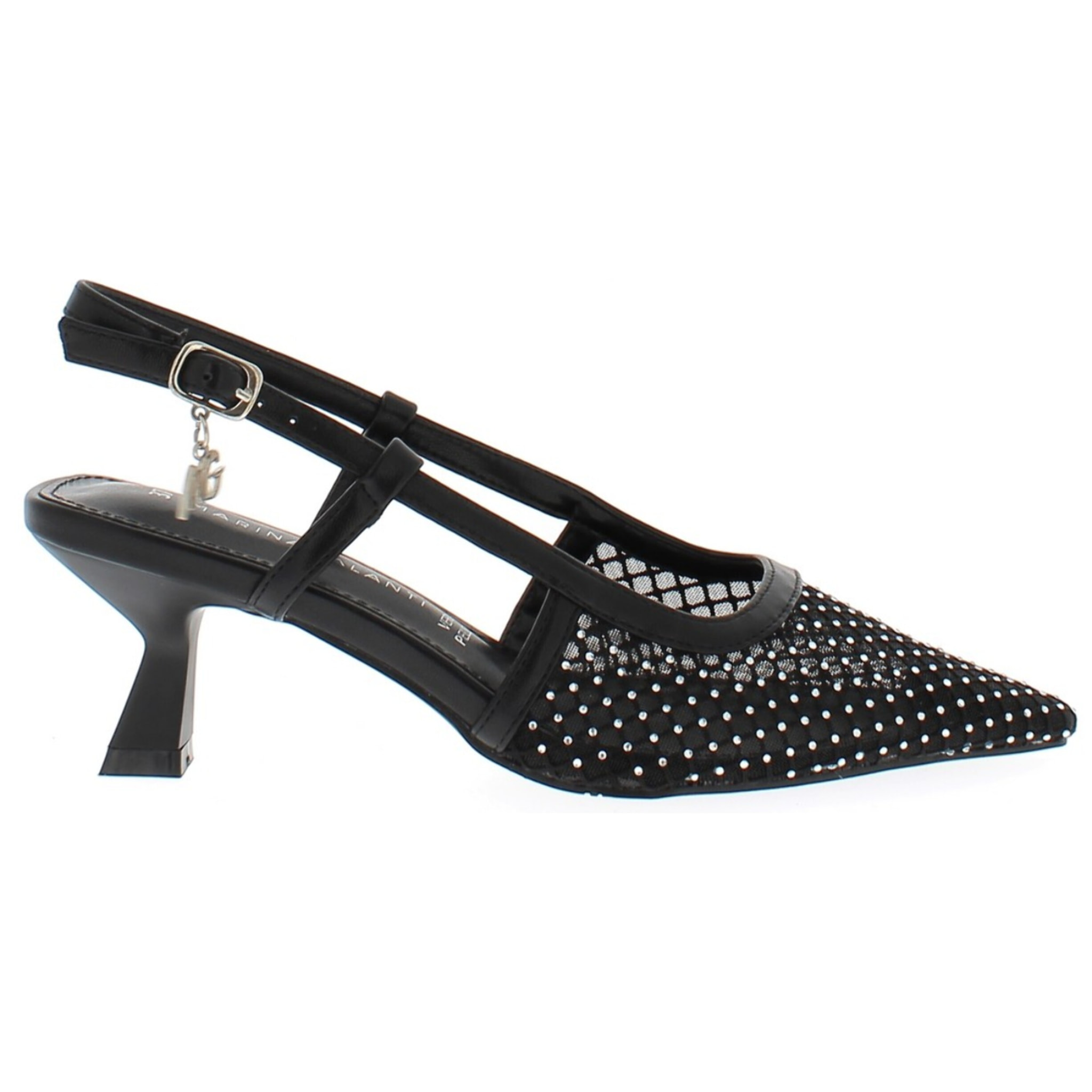 Marina Galanti Scarpe Donna Strass Decollete Slingback Heeled 60 MG 1A121 Black