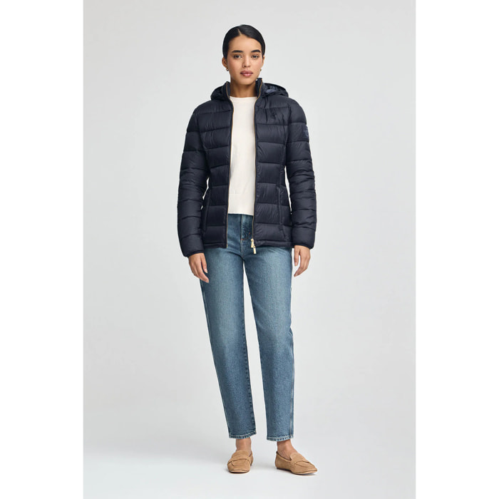 Chaqueta ultralight azul marino con logo Polo Club