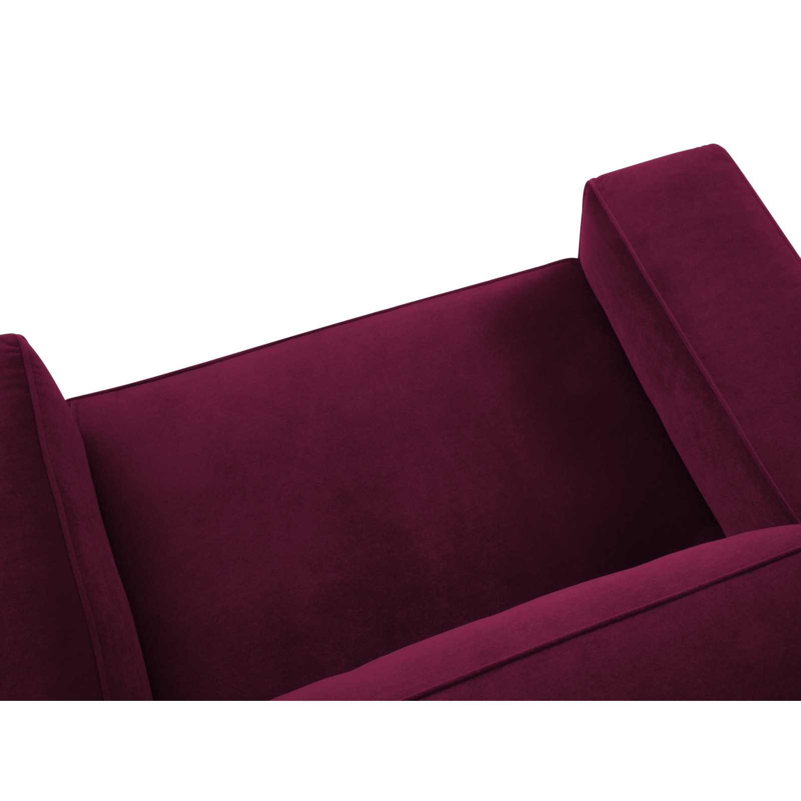 Fauteuil xl "Paradis" en velours rouge foncé