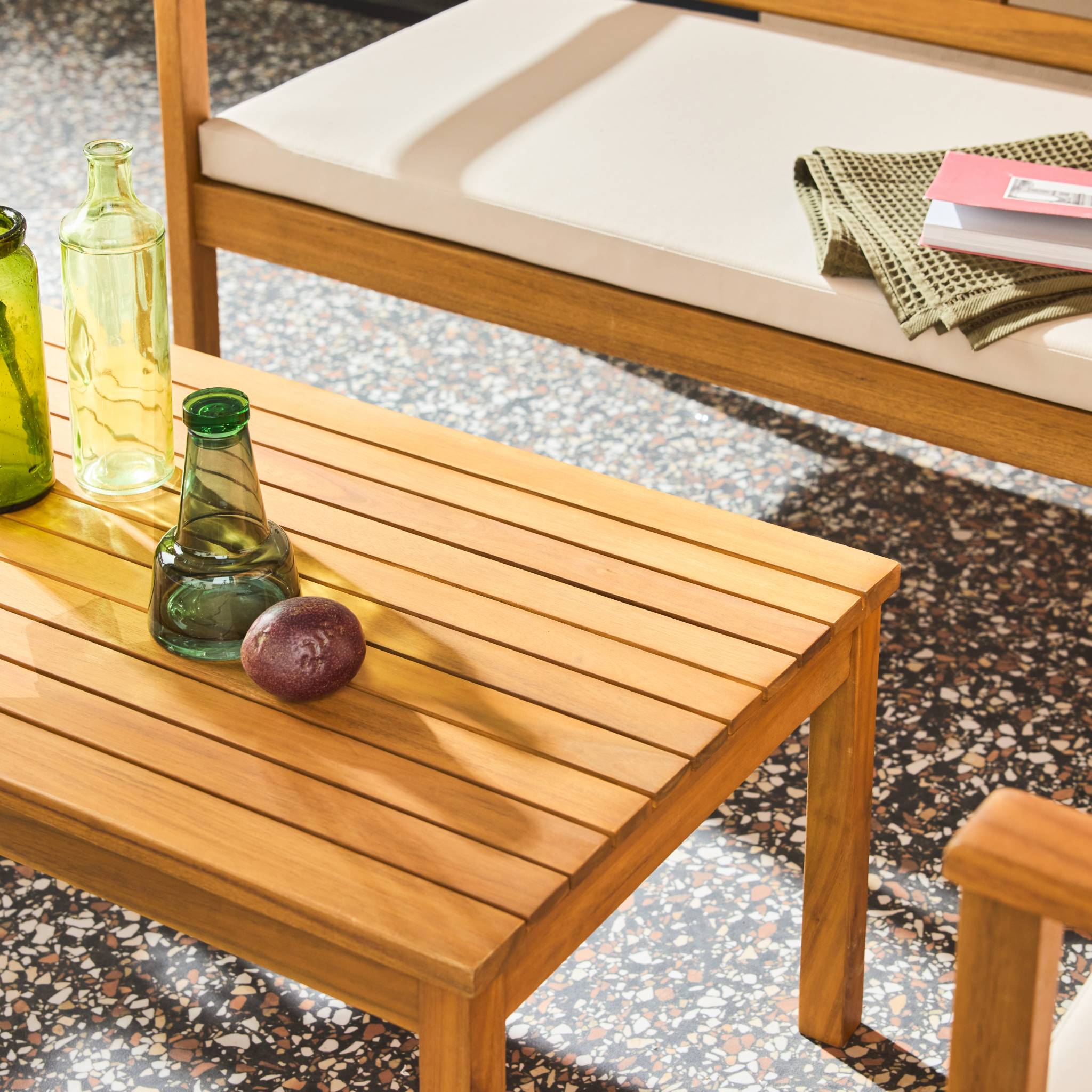 Salon de jardin bois d'acacia 4 places KOMODA