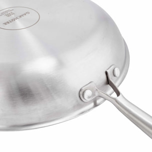 Poêle en inox avec fond triplex