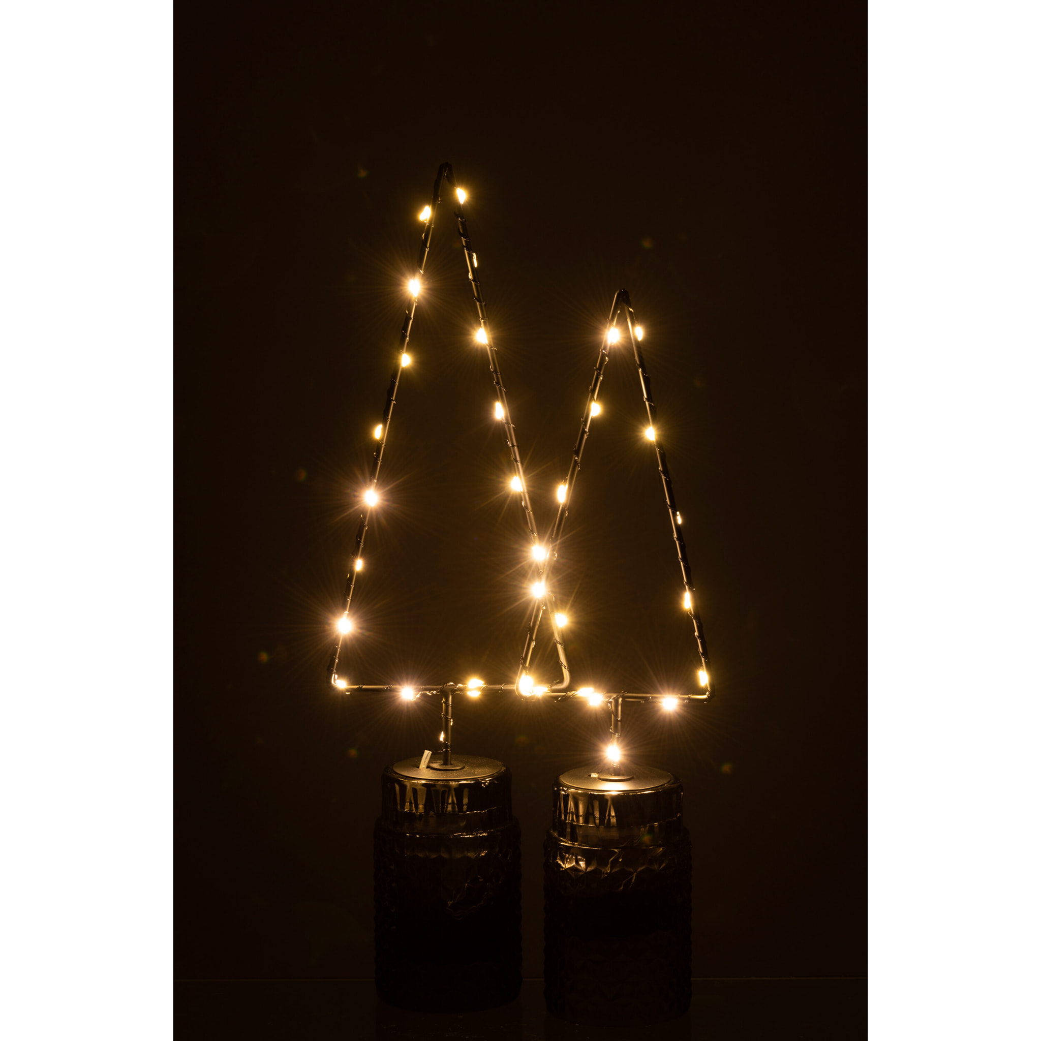 J-Line décoration Sapin de Noël Ouvert - métal - noir - medium - LED