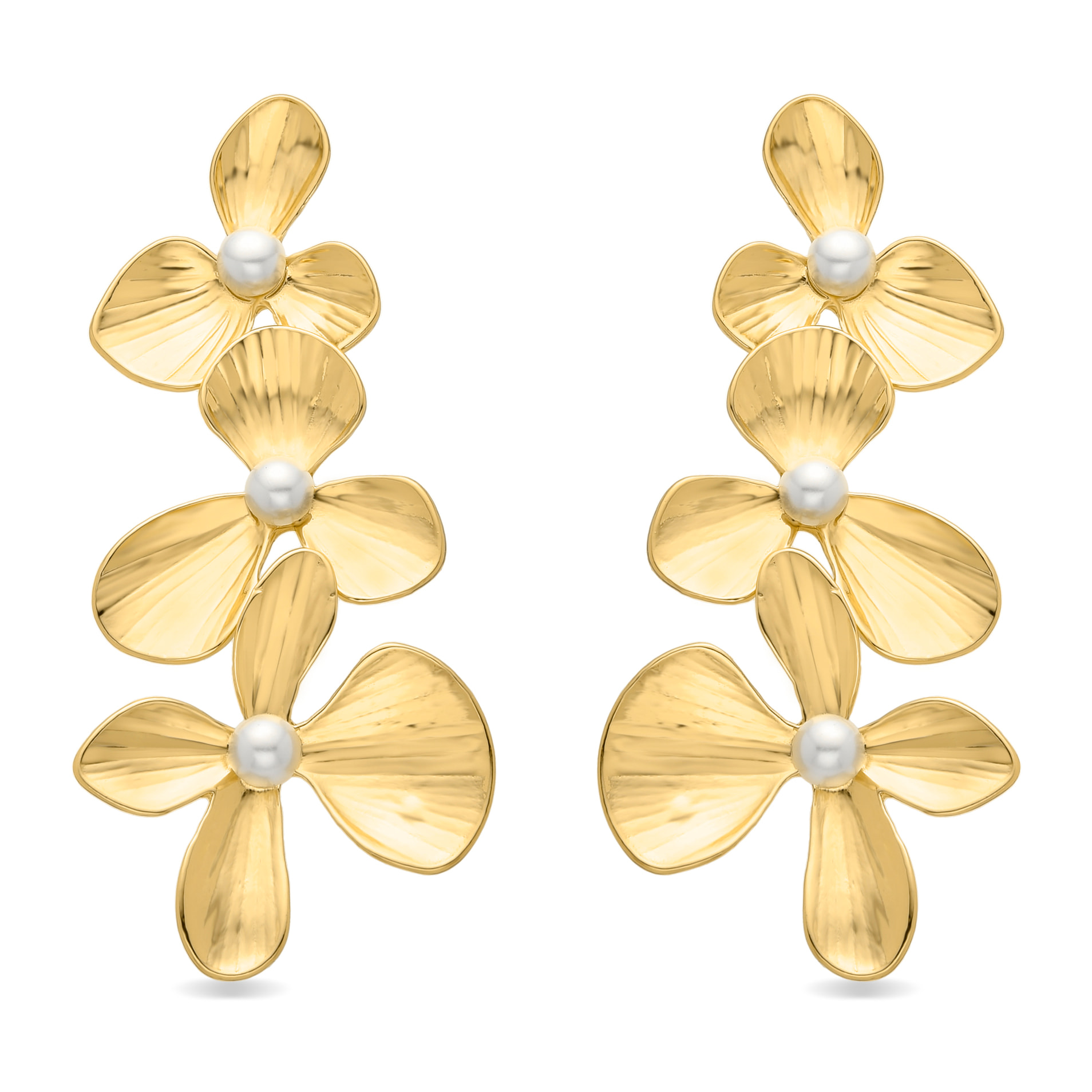 Pendientes Lux by Lux acabadoss en oro amarillo 18K