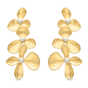 Pendientes Lux by Lux acabadoss en oro amarillo 18K