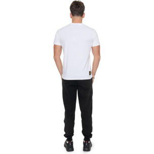 T-shirt in cotone elasticizzato a manica corta con logo grande Leone 1947 Gold