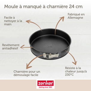 Set pâtisserie avec moule à manqué 24 cm, 2 bols à mixer, verre mesureur et spatule Zenker