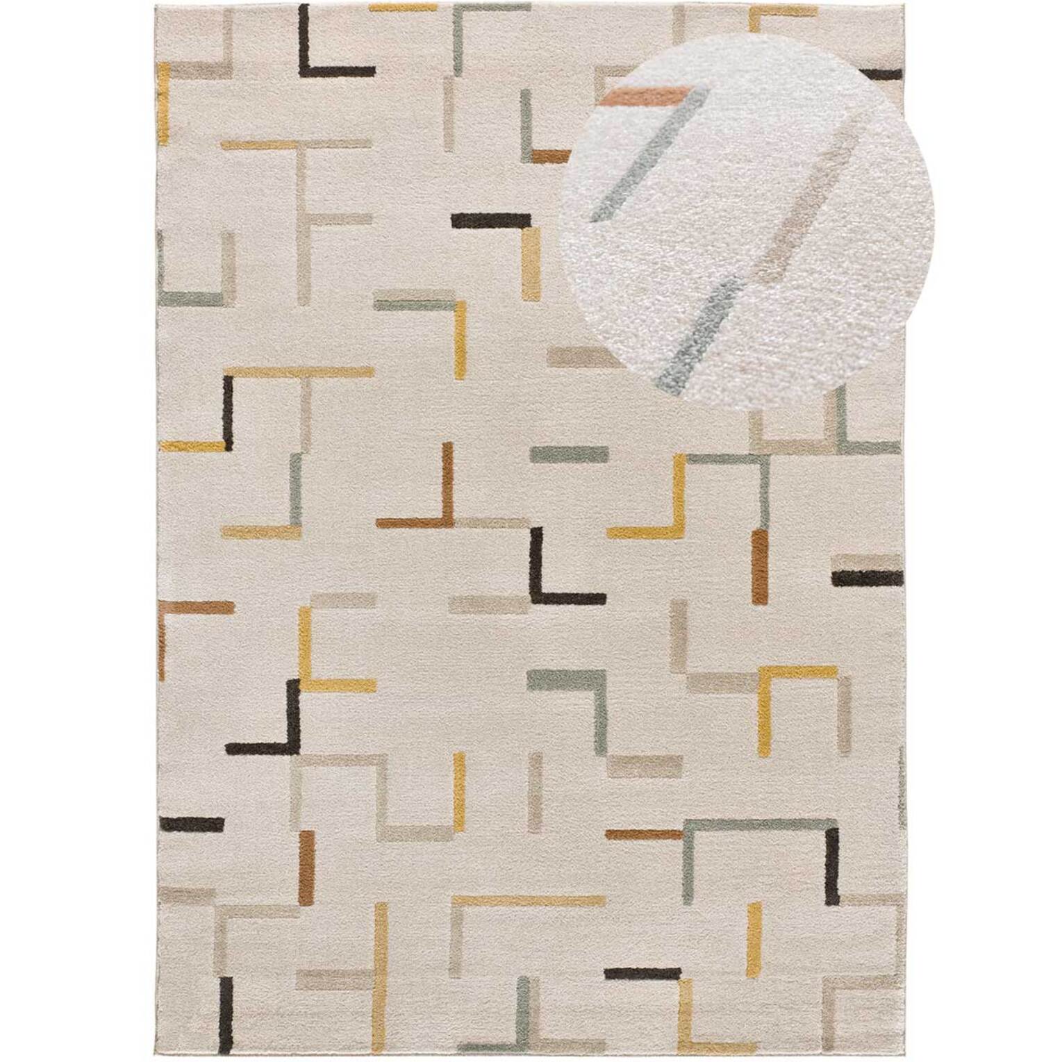 DOMUS Alfombra de estilo escandinavo multicolor, varias medidas disponibles.