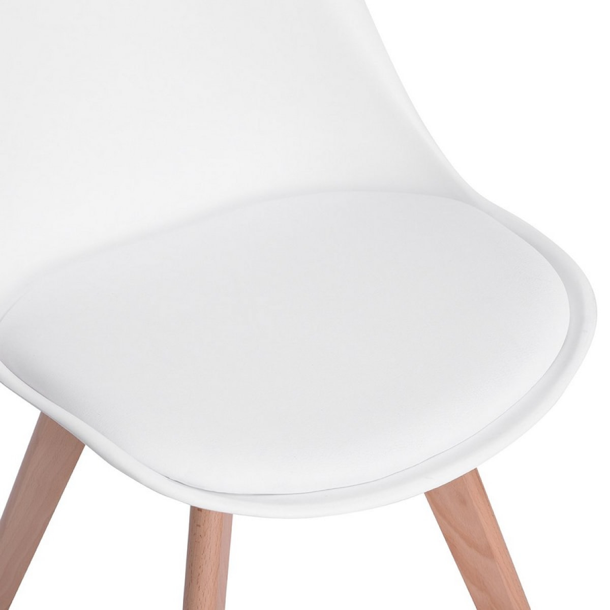 Sedia ergonomica gambe in legno 4 pz - Candice