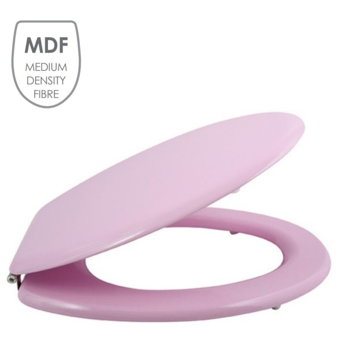 Abattant wc MDF CLÉO Rose Poudré - Charnières Inox MSV