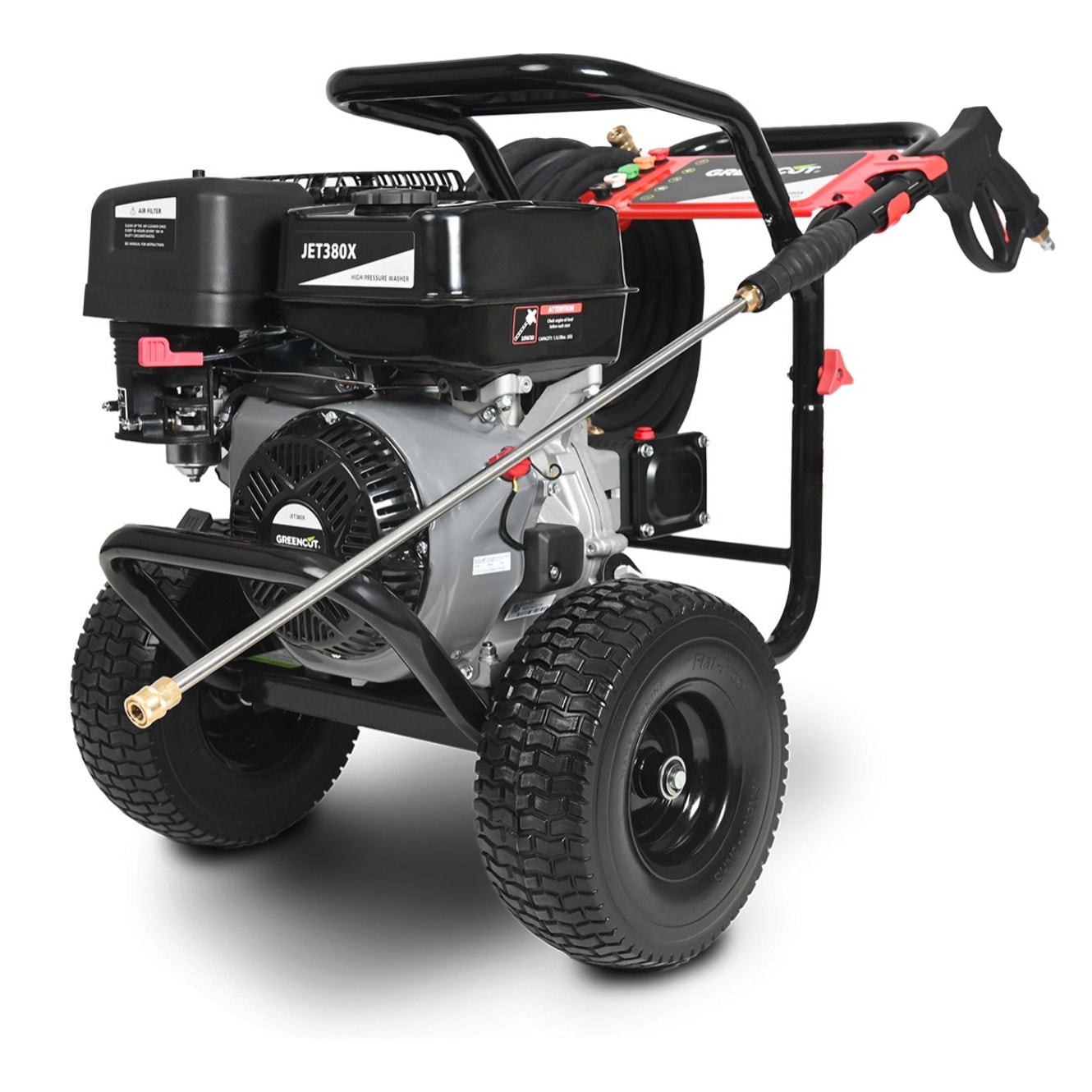 Hidrolimpiadora con motor gasolina 4 tiempos de 210cc 8cv - Greencut JET380X