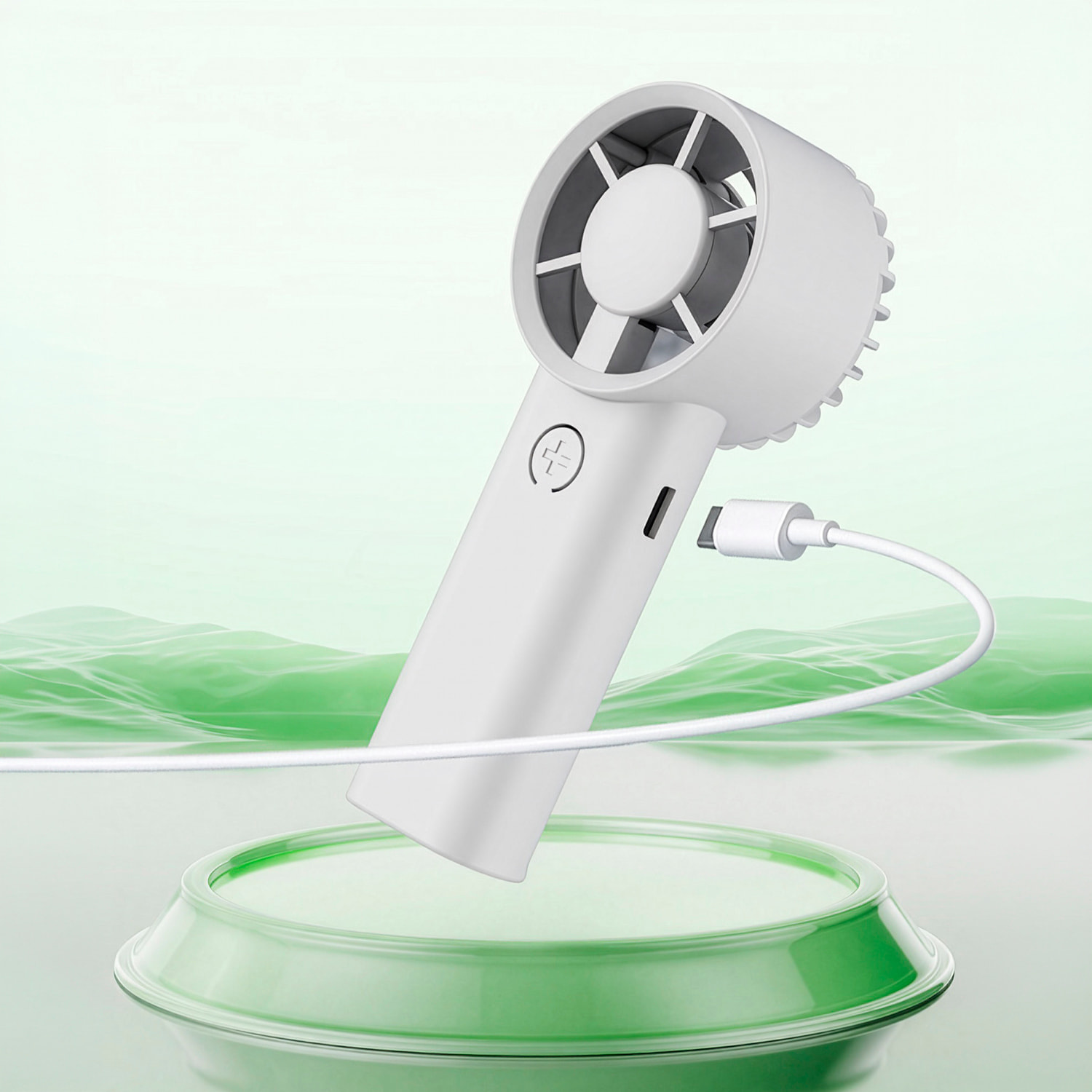 Ventilador portátil JB3. 3 velocidades y batería recargable de 500mAh. Diseño ligero, compacto y ergonómico.