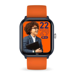 Montre connectée ICEWATCH Junior 2.0 - Blue + Bracelet orange