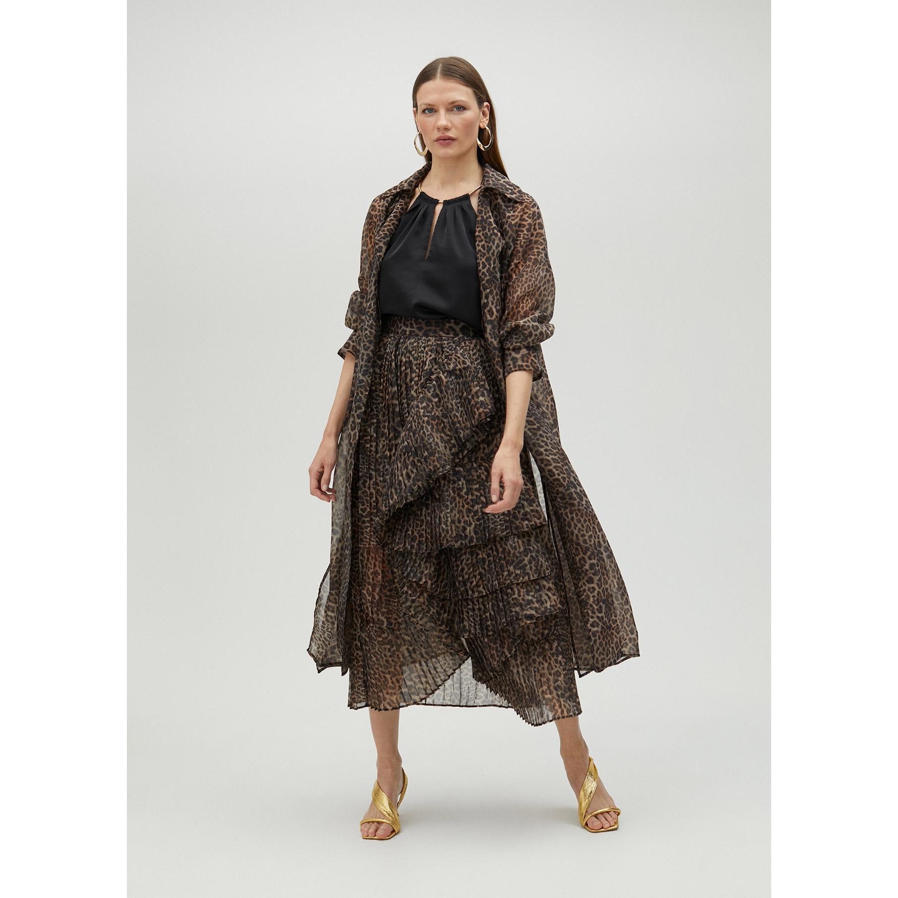 Gonna volant plissettata