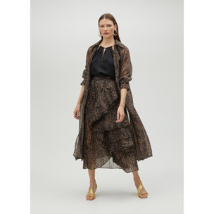 Gonna volant plissettata