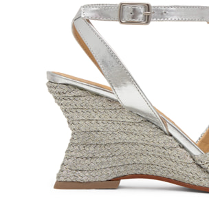 Alpargatas de cuña de mujer Julia trenzada y punta afilada