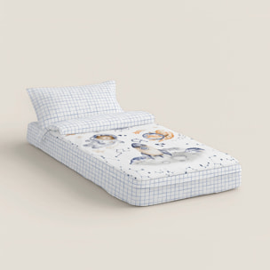 Saco Nórdico Estampado - Infantil - 100% Algodón - Sin relleno - Incluye 1 Funda de Almohada - Interstellar